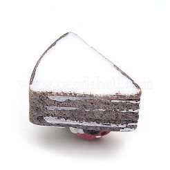 樹脂カボション  ケーキ  ココナッツブラウン  15.5x12x14mm&nbsp;X-CRES-T005-52E