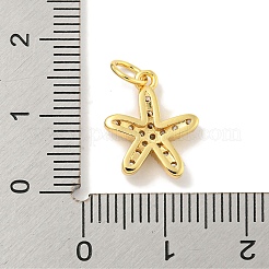 Rack Plating Brass Micro Pave Clear Cubic Zirconia Pendants&nbsp;KK-B093-02H-G