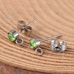 Non-Tarnish 304 Stainless Steel Stud Earring Findings&nbsp;EJEW-JE01996