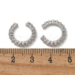 真鍮マイクロペーブクリアキュービックジルコニアカフイヤリング  プラチナ  15x14x2mm  内径：10.2mm&nbsp;EJEW-I249-14P