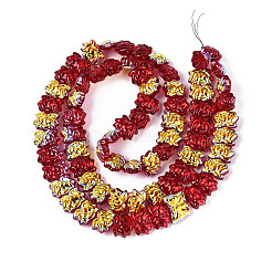 Baking Paint Electroplate Transparent Glass Beads Strands&nbsp;EGLA-N020-04A