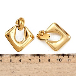 304ステンレススチールの菱形ダングルスタッドピアス  ゴールドカラー  36.5x32mm&nbsp;EJEW-K268-25G