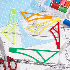 ペット バンダナのアクリル キルティング テンプレート  カットステンシル  縫製用具  ミックスカラー  100~155x90~135x2.5mm  5個/セット&nbsp;DIY-WH0033-63D