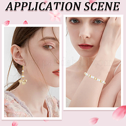 200個の真鍮ビーズキャップ  長持ちメッキ  カドミウムフリー＆ニッケルフリー＆鉛フリー  花  6花びら  18KGP本金メッキ  6.5x3.5mm  穴：1mm&nbsp;KK-BBC0012-40