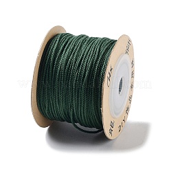 ポリエステルツイストコード  ラウンド  DIYのジュエリーには  濃い緑  1mm  約49.21ヤード（45m）/ロール&nbsp;OCOR-G015-01A-39