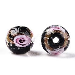 Luminous Handmade Gold Sand Lampwork Beads&nbsp;X-LAMP-T021-03J