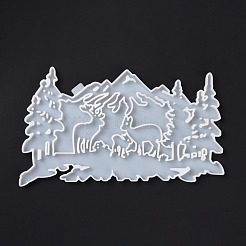 Tree & Mountain Display Decoration Silicone Molds&nbsp;DIY-K051-10