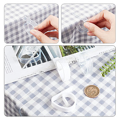48Pcs 2 Style  Transparent Plastic Anti-slip Tablecloth Clips&nbsp;AJEW-GL0002-15
