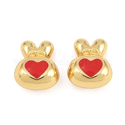 Brass Enamel Beads&nbsp;KK-CBA3297-07A-G
