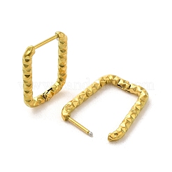 304ステンレススチールイヤリング金具  ゴールドカラー  21x14x2mm  穴：17x9mm  ピン：0.8mm&nbsp;STAS-O006-02B-G