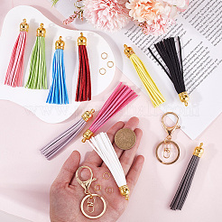 DIY Faux Suede Tasse Keychain Making Kits&nbsp;DIY-SP0002-43G