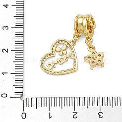 Mother's Day Brass Micro Pave Clear Cubic Zirconia Pendants&nbsp;CU-CBA4231-01A-G