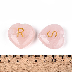 26Pcs 26 Styles Natural Rose Quartz Heart Beads&nbsp;G-T144-A03