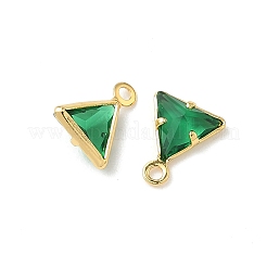 Brass Glass Charms&nbsp;KK-Z136-30G-01