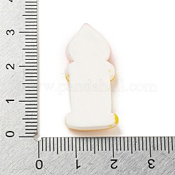 クリスマステーマの不透明樹脂デコデンカボション  ろうそく  30.5x14.5x8mm&nbsp;CRES-B022-05C