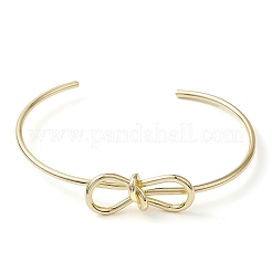 Bowknot Brass Cuff Bangles&nbsp;BJEW-D039-37D-G