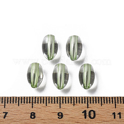 透明なアクリルビーズ  オーバル  薄緑  9.5x6mm  穴：1.5mm  約916個/229g&nbsp;LS-MACR-S373-134-T03