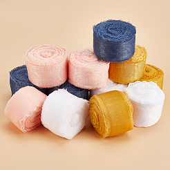 5 Rolls 5M Satin Frayed Ribbon&nbsp;SRIB-DR0001-01B