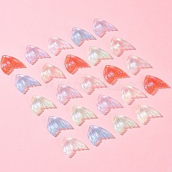 24Pcs 6 Colors UV Plating Rainbow Iridescent Transparent Acrylic Pendants&nbsp;PACR-FS0001-02