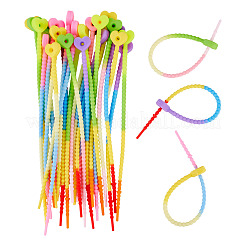 30Pcs 5 Colors Heart Silicone Cable Ties&nbsp;SIL-TA0003-05