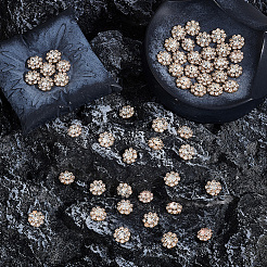 Cubic Zirconia with Alloy Flower Buckles&nbsp;DIY-CP0012-09B-01
