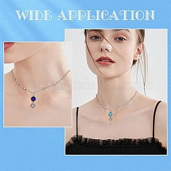 30Pcs 2 Styles Glass Cone Connector Charms&nbsp;STAS-YW0011-23