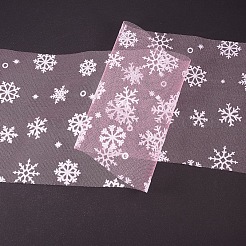 Snowflake Deco Mesh Ribbons&nbsp;OCOR-P010-G05