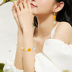 手作りプリント磁器ビーズ5個  動物  ミックスカラー  14~19x12~16x15~20mm  穴：2.5mm  5個/セット&nbsp;PORC-YW0001-18