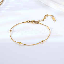 304 Stainless Steel Beaded Snake Chain Bracelets for Women&nbsp;AF2713-1