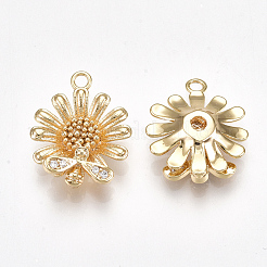 Brass Cubic Zirconia Pendants&nbsp;KK-S350-078G