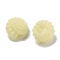 合成サンゴ彫刻ビーズ連売り  染め  シェル形状  レモンシフォン  12.5x11x7.5mm  穴：1.2mm  約30個/連  13.15''（33.4センチメートル）&nbsp;CORA-I023-05A