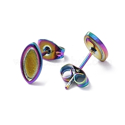 Ion Plating(IP) 304 Stainless Steel Stud Earring Finding&nbsp;EJEW-I285-02MC