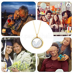 DIY Blank Dome 304 Stainless Steel Locket Pendant Necklace Making Kit&nbsp;STAS-DR0001-03