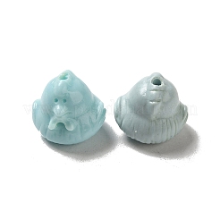 合成サンゴ刻まれたビーズ  染め  ミックスカラー  ひよこ  12.5~13x13.5~14x13~14mm  穴：1.4~1.5mm&nbsp;CORA-A011-01A