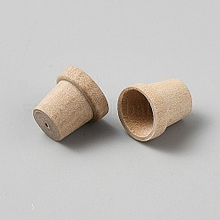 木製の植木鉢カバー  子供のおもちゃ  バリーウッド  15x16mm  内径：11mm&nbsp;AJEW-WH0816-326A