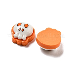ハロウィーンテーマの樹脂デコデンカボション  ダークオレンジ  ゴースト  13x12.5x6mm&nbsp;RESI-C050-01A