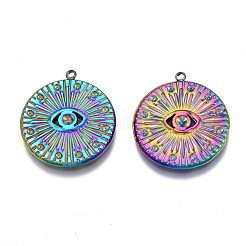 Rainbow Color 304 Stainless Steel Pendant Rhinestone Settings&nbsp;STAS-S119-071