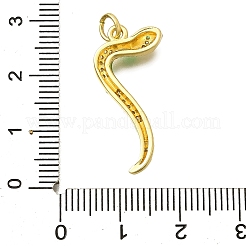 Brass Micro Pave Cubic Zirconia Pendants&nbsp;KK-I724-A07