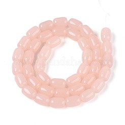ジェイド風ガラスビーズ連売り  バレル  ダークサーモン  9x6mm  穴：0.7~1mm  約42~44個/連  14.57~15.75''（37~40センチメートル）&nbsp;GLAA-T028-14J-A02