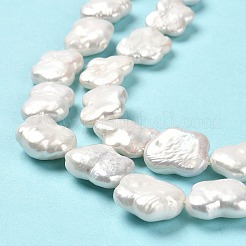 天然ケシパールビーズ連売り  養殖淡水パール  バロック真珠  グレード4a+  蝶  雪  12~16x10~13x4~6mm  穴：0.7mm  約27個/連  14.76''~14.96''（37.5~38センチメートル）&nbsp;PEAR-J007-06