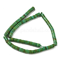 染色された合成マグネサイトビーズの連  ディスク  ヒシビーズ  シーグリーン  6x3mm  穴：1.2mm  約129個/連  15.16''（38.5センチメートル）&nbsp;GG-CBA3F2C-A01-02
