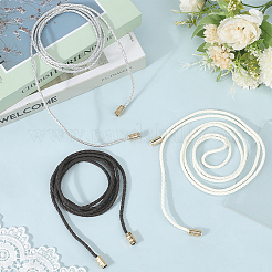 3Pcs 3 Colors Imitation Leather Braided Wrap Chain Belts&nbsp;AJEW-GF0011-99