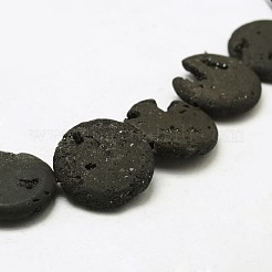 Electroplated Natural Druzy Geode Crystal Beads Strands&nbsp;G-N0251-30mm-08