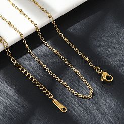 201 Stainless Steel Satellite Chain Necklace for Men Women&nbsp;NJEW-P268-A22-2X5
