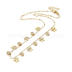 PVD Vacuum Plating 304 Stainless Steel Stud Earring and Pendant Necklace Set&nbsp;LS-SJEW-C002-01C-G