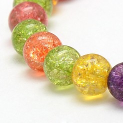 Synthetic Crackle Quartz Round Bead Strands&nbsp;G-L155-6mm-02