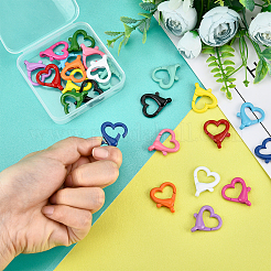 24Pcs 12 Colors Spray Painted Eco-Friendly Alloy Lobster Claw Clasps&nbsp;FIND-PH0003-34