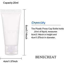 20ml Matte PE Plastic Refillable Flip Top Cap Bottles&nbsp;LS-MRMJ-WH0024-01A