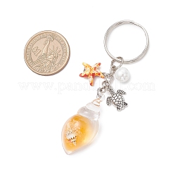 Alloy Acrylic Shell Shape Keychains&nbsp;KEYC-JKC01322-01