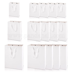 15Pcs 3 Sizes Rectangle Paper Gift Storage Tote Bags with Handle&nbsp;ABAG-TA0001-73A